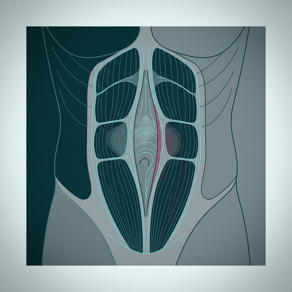 Central abdominal pressure from visceral fat widening the male midline